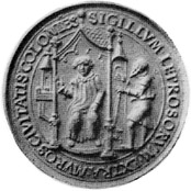Abdruck vom 4. Siegel des Leprosenhauses zu Köln, Durchmesser 4,5 cm - Kölnisches Stadtmuseum, S 218.